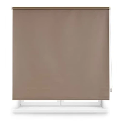 Image de INTERBLIND Store Enrouleur occultant uni Premium Dimensions 120 x 230 cm Thermique Taupe