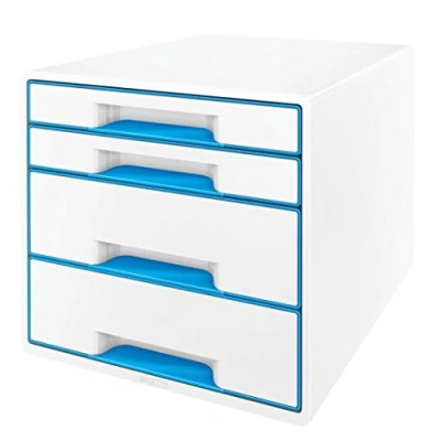 Image de Leitz Wow Bloc de classement 4 Tiroirs Bleu