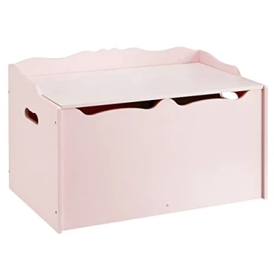 Image de Amazon Basics Boîte à jouets en bois, rose, 76.2 x 40.64 46.99 cm