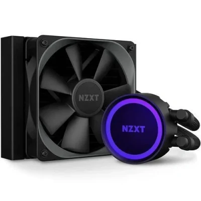 Image de NZXT Kraken Elite RGB 360 RL KR36E B1 Refroidisseur pour processeur AIO de mm Écran LCD 2,36 pouces personnalisable. Pompe haute performance 3 ventilateurs F120 Core Noir