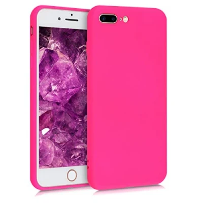 Image de kwmobile Housse Compatible avec Apple iPhone 7 Plus/iPhone 8 Plus Coque de téléphone Souple et Fine en TPU Silicone Rose Fluo