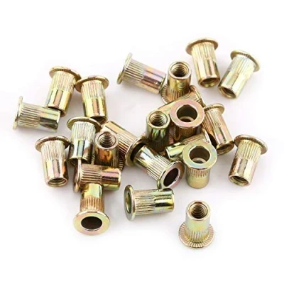 Image de 100 / 20Pcs M3 M12 Acier au Carbone Fileté Plat Rivet écrou Bride Rivnut Attache Nutsert(M3/100pcs)