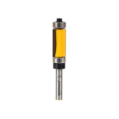 Image de Yonico 14981q Flush Trim Router Bit Top and Bottom Bearing with 1 Inch 1/4 Shank by