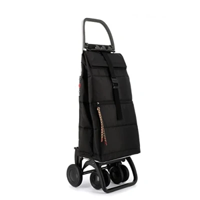 Image de Chariot de Course Rolser Big Polar 4 Roues 2 Pivotantes Pliante Noir