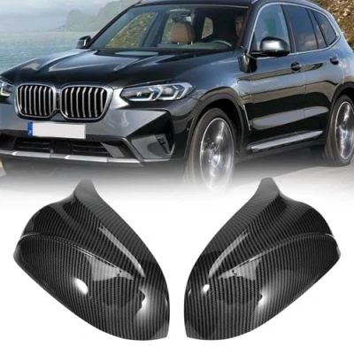 Image de GNXfixt 1 paire de coques rétroviseur gauche et droite en fibre carbone pour X3 G01 X4 G02 X5 G05 X6 G06 X7 G07 2018 2019 2020