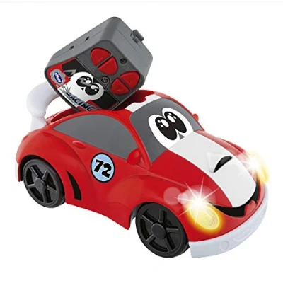 Image de Chicco Johnny Coupé Racing Voiture Radiocommandée pour Enfants, de Course avec Phares qui S&#039;Allument, Rouge Jouet Enfants 2 à 6 ans