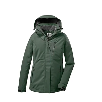 Image de killtec Femme womens Veste fonctionnelle avec capuche zippée KOW 140 WMN JCKT JCKT, grüngrau, 38, 37411 000