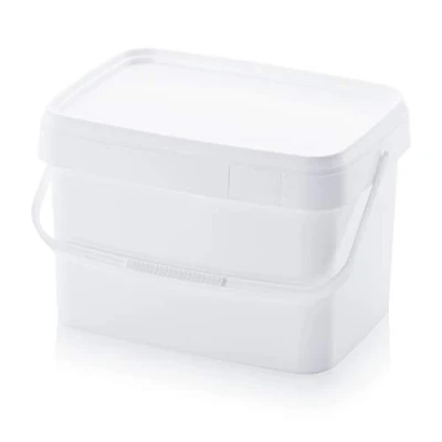 Image de Eimer 20l rechteckig * 20 Liter lebensmittelecht stapelbar Kunststoffeimer 20Liter weiß Farbe Futter Gastro Catering