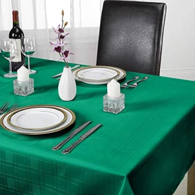 Image de Emma Barclay Nappe Ronde 100% Polyester Motif Carreaux Vert forêt 178 cm