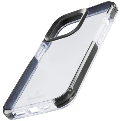 Image de Cellularline Hard Case Tetra Coque arrière Apple iPhone 14 Transparent, Noir Compatible avec MagSafe