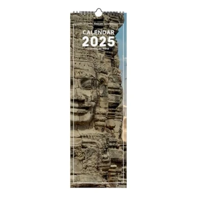 Image de Finocam Calendrier Images Mural Spirale 15 x 48 International 2025 1 mois par page Janvier Décembre (12 mois) Traveling