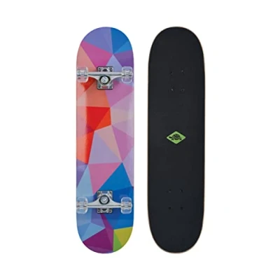 Image de Schildkröt Skateboard Kicker 31&quot;, Excellente pour Débutants, Plateau Concave avec Double Kick et Ruban Adhésif, Roulements à Billes ABEC5, Design: