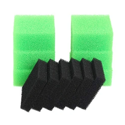 Image de INGVIEE Compatible 6 x Vert Nitrax et Mousse au Charbon Actif pour Juwel Compact/Bioflow 3.0 / M