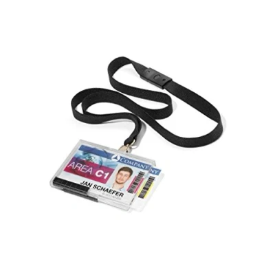 Image de Durable Pushbox Duo Pack de 10 Porte cartes sécurité avec lacet textile 54 x 87 mm