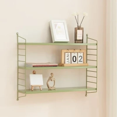 Image de Étagère murale Strängnäs à 3 niveaux modulables 50 x 60 15 vert olive mat