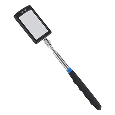 Image de Miroir Outil D&#039;inspection De Véhicule, Rectangulaire Réglable Télescopique Éclairé Par LED, D&#039;extension Pivotement À 360 Degrés