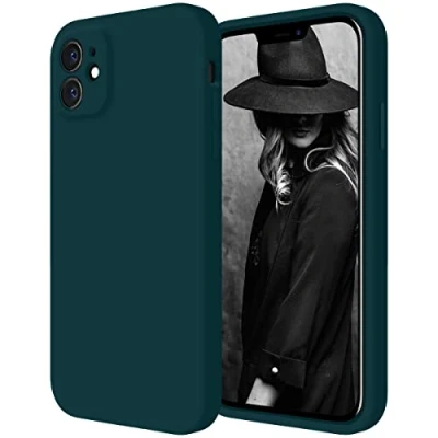 Image de Cordking Designed for iPhone 11 Case, Silicone [Straight Edges] &amp; [Camera Protecion] Upgraded Phone Case with Soft Anti Scratch Microfiber Lining, 6.1 inch, Teal