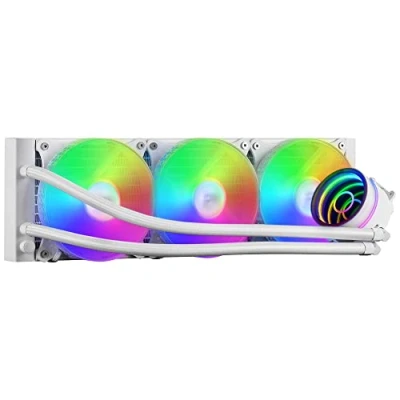 Image de Mars Gaming ML ONE360, Refroidissement Liquide CPU, TDP 550W, Infinity Mirror, 3x Ventilateurs FRGB Silencieux, Multi Socket Universel, Blanc