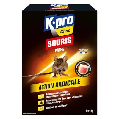 Image de K.pro Choc Pâtes Souris Action Radicale Anticoagulant Pour les Lieux Secs et Humides Contient un Amérisant Techniques Professionnelles 50 g