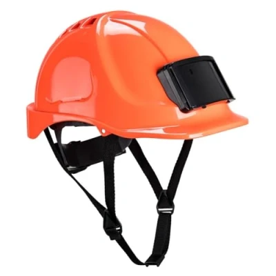 Image de Portwest PB55 Vented Hard Hat Helmet with Badge ID Colour=Orange