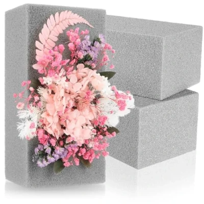 Image de com four® 3X Masses de bouchage pour Les compositions Florales Mousse Fleurs fraîches Eponge l&#039;artisanat Le Mariage
