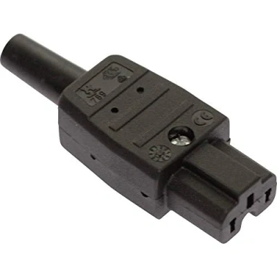Image de AS Schwabe 62083 Câble thermoplastique prise type C15 A appareils chauds 155 degrés Noir