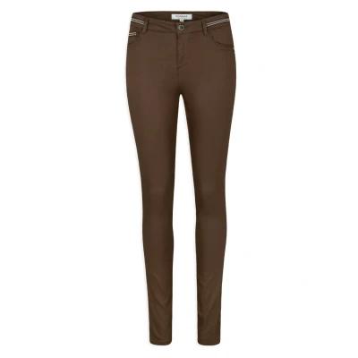 Image de Morgan SLIM WITH WET Effect Pantalon classique, Femme, Taille: 38, Taupe
