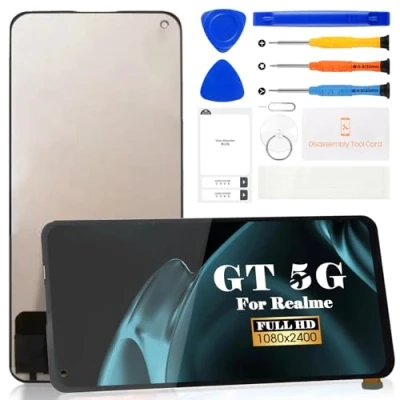 Image de Écran LCD TFT pour Oppo Realme GT 5G RMX2202 de remplacement Kit réparation sans cadre (noir, fonction FigerPrint)