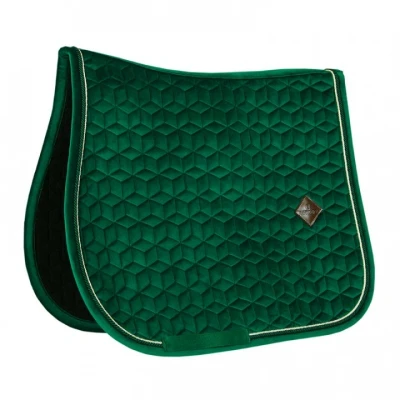 Image de Kentucky Tapis de Selle Velvet Saut Vert Foncé Cob