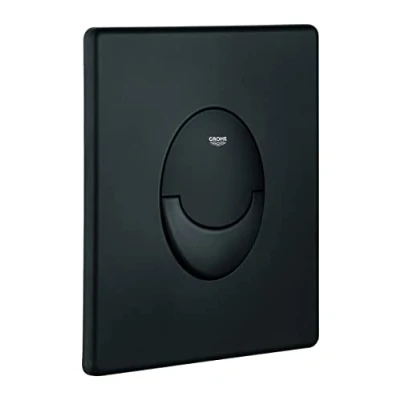 Image de GROHE Plaque de commande double boutons WC Start pour toilette suspendu, interrompables, soupage pneumatique, montage vertical, noir mat, 38964KF0 (Import Allemagne)
