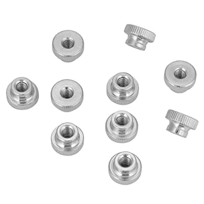 Image de M3 M4 M5 M6 M8 M10 Plaqué Acier au Carbone Serrez à la Main les Écrous Moletés Pouce avec Écrous(M3（10pcs）)