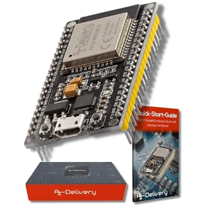 Image de AZDelivery ESP32 NodeMCU Module WLAN WiFi Dev Kit C Development Board avec CP2102 (successeur de ESP8266) Compatible Arduino incluant Un E Book!