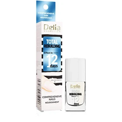 Image de Delia Cosmetics Après shampoing pour ongles Reconstruction totale, renforcement abîmés et cassants Calcium &amp; Vitamines blanchissent nourrissent les 11 ml