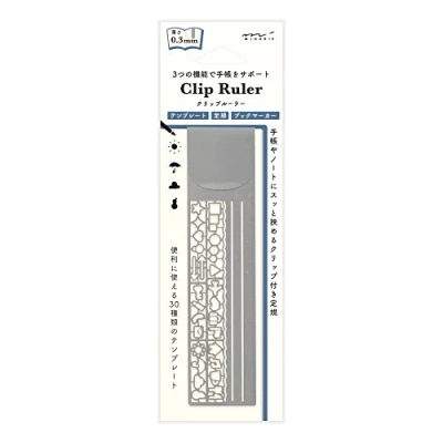 Image de DESIGNPHIL Midori 42289006 Règle à clip Argenté A