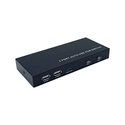 Image de AISENS A111 0400 Commutateur KVM HDMI 4K@60Hz USB 1U 2PC avec alimentation, noir