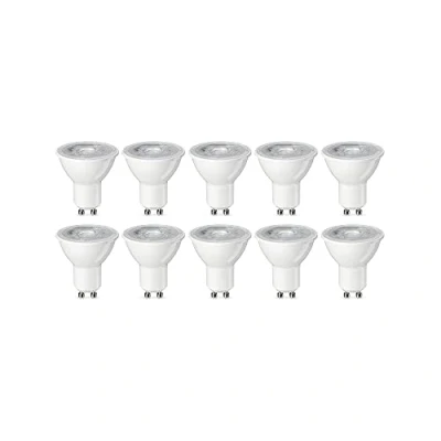 Image de Amazon Basics Lot de 10 ampoules spot LED GU10 4.7 W (équivalent 50 W) Blanc Chaud Intensité non variable