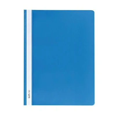 Image de Herlitz 10386951 Chemises classeurs A4, en PP, avec couverture avant transparente, lot de 10, violet a4 bleu clair