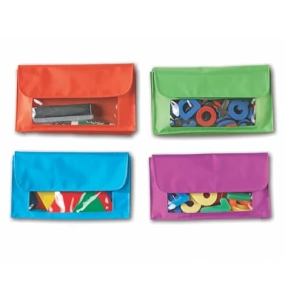 Image de Learning Resources Pochettes de rangement magnétiques (ensemble 4), maternelle ressources, pochette aimantée tableau, classe rangement, aimantee