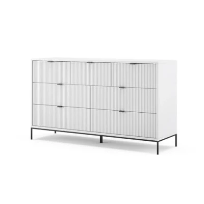 Image de Vicco Sideboard Eliza, Blanc, 140 x 81 cm avec 7 tiroirs