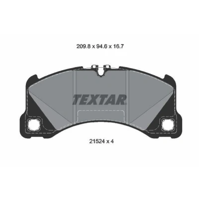 Image de TEXTAR 2152401 Jeu de plaquettes frein contact signal d&#039;usure inclus PORSCHE: Macan, Cayenne, Panamera