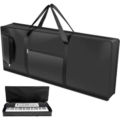 Image de Housse de clavier portable 61 touches 100 x 40 15 cm En tissu Oxford 420D Étanche Avec poignées Sac transport résistant aux chocs