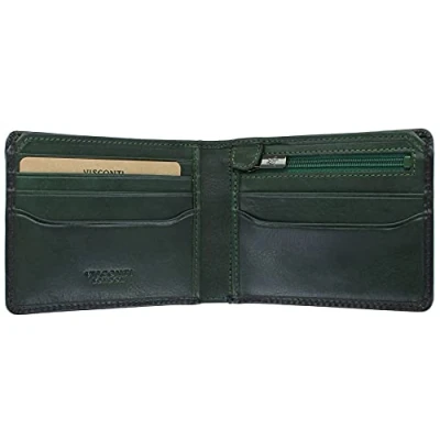 Image de Visconti Atelier Collection Roland Portefeuille en cuir avec blocage RFID AT63, Vert bruni, Taille unique