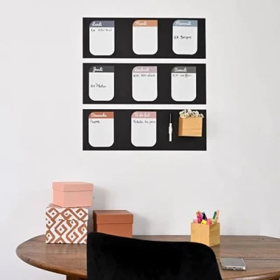 Image de FERFLEX Magnetic Chalkboard Weekly Planner Dry Erase Board Home Decor Set of 8 Chalkboards with Black Marker Included