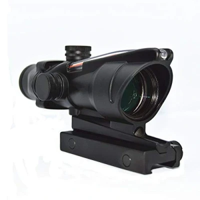 Image de HWZ Tactical Hunting 4X32 ACOG Red Fibre Chevron Reticle Optics Illuminated Rifle Scope