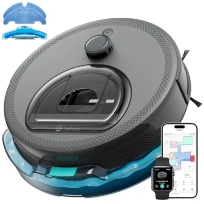 Image de Lefant M330 Pro Robot Aspirateur Laveur 3 en 1, 5000Pa d&#039;Aspiration, Navigation dToF, Cartographie, Zones Virtuelles, Évitement d&#039;obstacles PSD, 150min, Connecté par Alexa/APP/WiFi