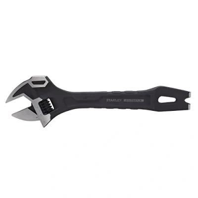 Image de Stanley Fmht0 75081 Clé De Démolition 250 Mm Gamme FatMax Acier Trempé Arrache Clou Et Pied Biche Face Frappe, Noir