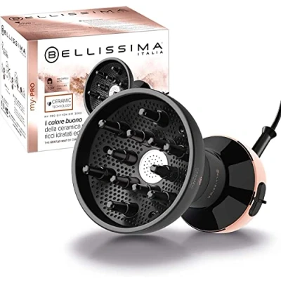 Image de Bellissima Diffuseur d&#039;Air Chaud pour cheveux Bouclés My Pro Diffon Ceramic Sèche + Tout en Un Technologie Céramique, 2 Puissances, Séchage Doux Sans Frisottis 700 W
