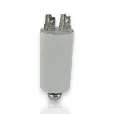 Image de DEKAROX Condensateur universel 6,3 µF 450 V Ø 30 x 57 mm avec connecteurs AMP vis de fixation M8 CBB60 démarrage et course du moteur pour appareils ménagers