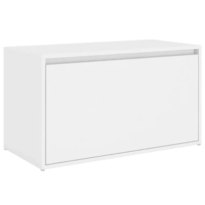 Image de Banc d&#039;entrée 80x40x45 cm Blanc Aggloméré