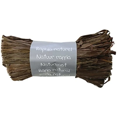 Image de Clairefontaine 196073C Pelote Raphia Marron Chocolat Ensemble de plusieurs fils Longueur 1m50 par fil 50g Loisirs Créatifs Emballage Cadeau DIY Multiples